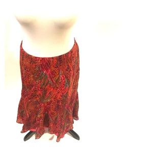 Chico’s red silk skirt size 2